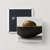 アボカドのクローズアップ 缶バッジ (正面&裏面)