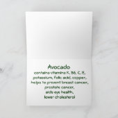 アボカドのグリーティングカード カード (内部)