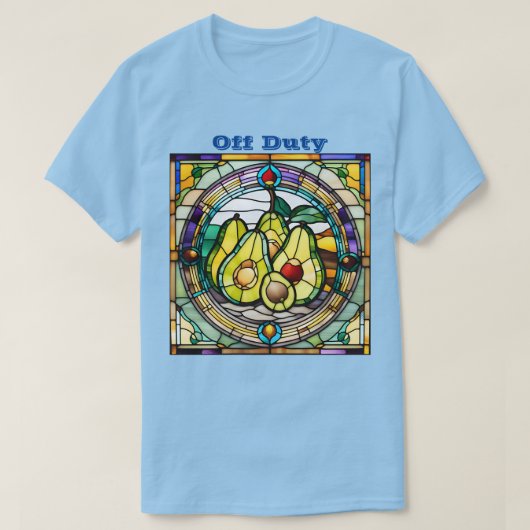 アボカドのステンドグラスのTシャツ Tシャツ (デザイン正面)
