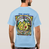 アボカドのステンドグラスのTシャツ Tシャツ (裏面)