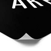 アボカドのダジャレ嫌い ブラック背景 ポスター (角)