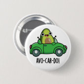 アボカドのダジャレ Avo-car-do 缶バッジ (正面&裏面)