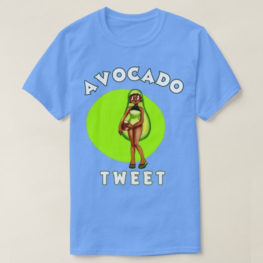 アボカドのツイート Tシャツ (デザイン正面)