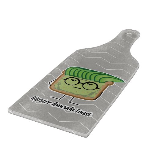 アボカドのトーストのヒップスターガラスの修理工の毛 カッティングボード (角)