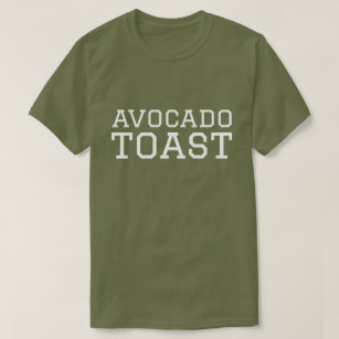 アボカドのトーストの大学フォントのワイシャツ Tシャツ