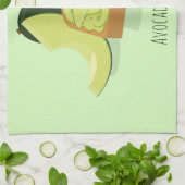 アボカドのトーストの漫画|の台所タオル キッチンタオル (折り畳み)