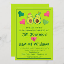 アボカドのヒップスターの結婚式