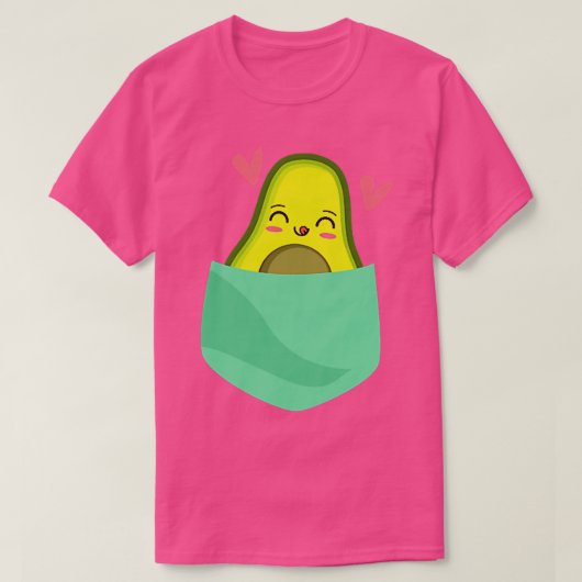 アボカドのポケット Tシャツ (デザイン正面)