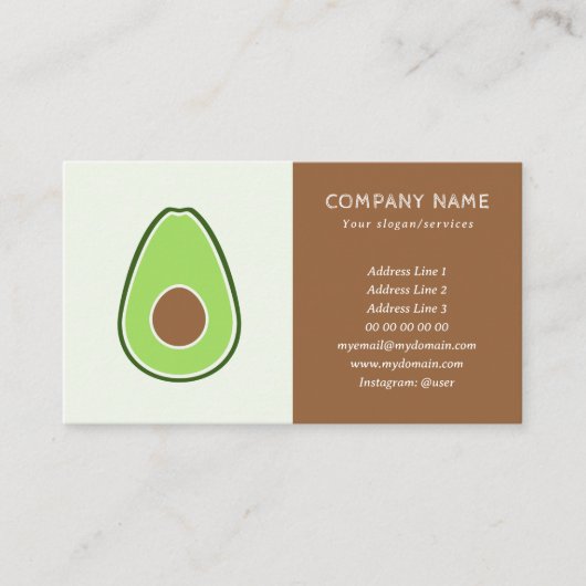 アボカドの名刺 名刺 (正面)