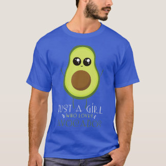 アボカドの女の子にアボカドが大好きな女の子 Tシャツ