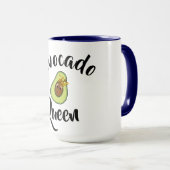 アボカドの女王健康なketoのダイエットでおもしろいなコーヒー マグカップ (正面右)