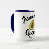 アボカドの女王健康なketoのダイエットでおもしろいなコーヒー マグカップ (正面左)