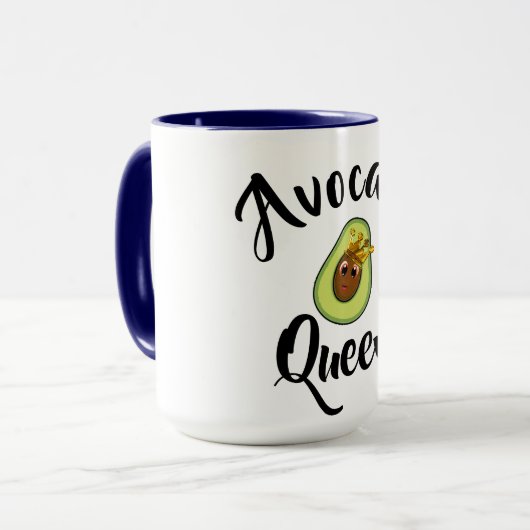 アボカドの女王健康なketoのダイエットでおもしろいなコーヒー マグカップ (正面左)
