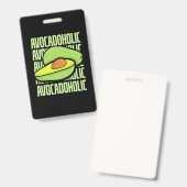 アボカドの実の食べ物 バッジ (正面＆裏面)