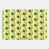 アボカドの恋人かわいい漫画 ラッピングペーパーシート (正面2)