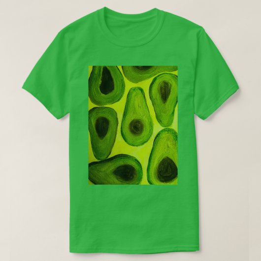 アボカドの恋人グリーンイエロー Tシャツ (デザイン正面)