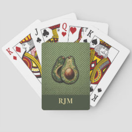 アボカドの恋人フェイク刺繍 トランプ