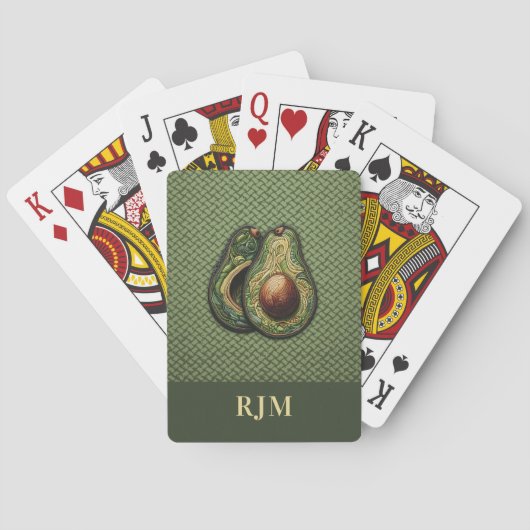 アボカドの恋人フェイク刺繍 トランプ (裏面)