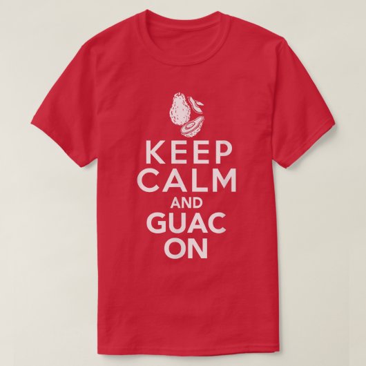 アボカドの愛保者、CalmとGuac On Tシャツ (デザイン正面)