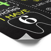 アボカドの最初の誕生日パーティーchalkboard ポスター (角)