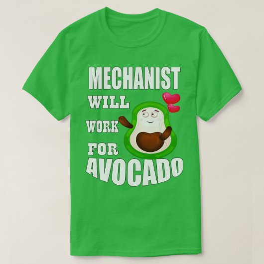 アボカドの機械工 Tシャツ (デザイン正面)