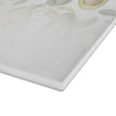 アボカドの水彩植物模様モノグラムの カッティングボード (角)