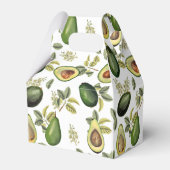 アボカドの水彩植物模様 フェイバーボックス (裏面サイド)