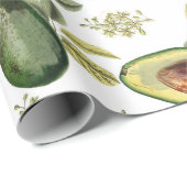 アボカドの水彩植物模様 ラッピングペーパー (ロールコーナー)