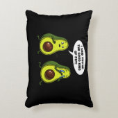 アボカドの良い種類の脂肪のおもしろいビーガン冗談 アクセントクッション (正面(垂直))