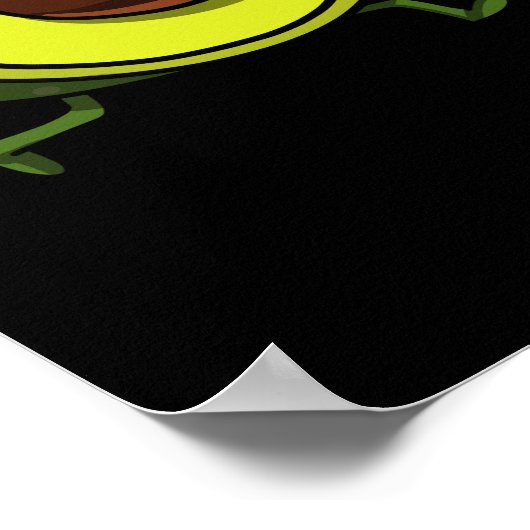 アボカドの良い種類の脂肪のおもしろいビーガン冗談 ポスター (角)