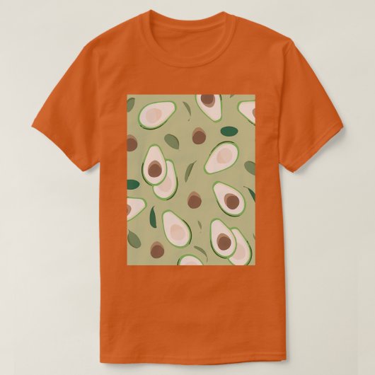 アボカドの花フルーツ Tシャツ (デザイン正面)