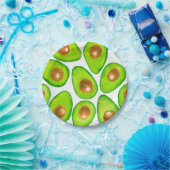 アボカドの薄切り水彩 ペーパープレート (パーティー)