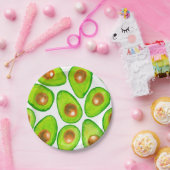 アボカドの薄切り水彩 ペーパープレート (パーティー)