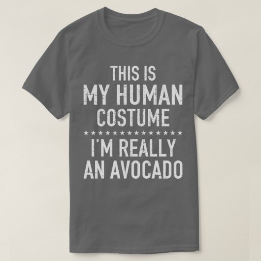 アボカドの衣装ハロウィンおもしろいギフト Tシャツ (デザイン正面)