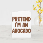 アボカドの衣装ハロウィーン カード (黄色い花)