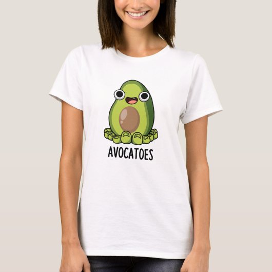 アボカドの足にクスっと笑う！ アボカドの足のポン  Tシャツ (正面)