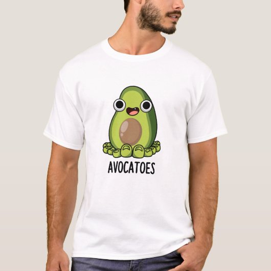 アボカドの足にクスっと笑う! アボカドの足のポン Tシャツ (正面)