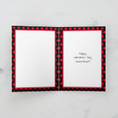 アボカドの食品パンプーン、かわいいハッピー バレンタイン カード (内部)
