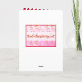 アボカドの食品パンプーン、かわいいハッピー バレンタイン カード (裏面)