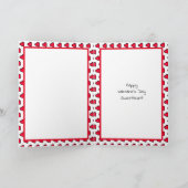 アボカドの食品パン、かわいいハッピー バレンタイン カード (内部)