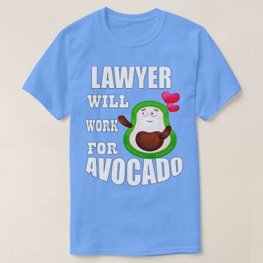 アボカドのTシャツクラシックに弁護士が就く Tシャツ (デザイン正面)