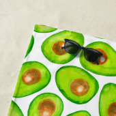 アボカドは水色をスライスする ビーチタオル (インサイチュ)