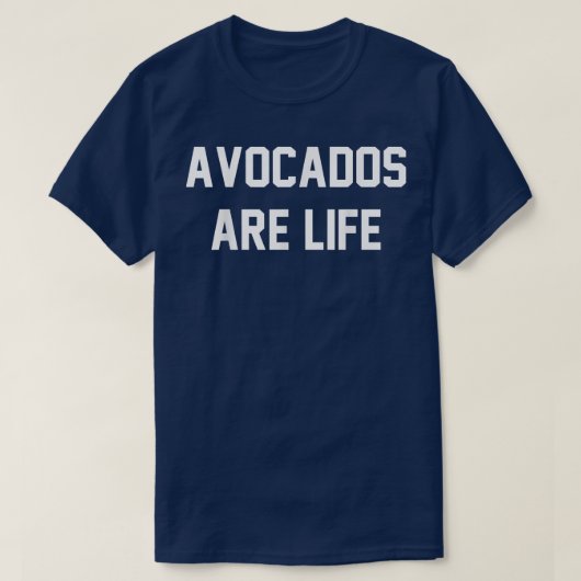 アボカドは生きている Tシャツ (デザイン正面)