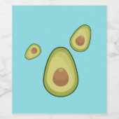 アボカドは私のスピリットフルーツ ワインラベル (シングルラベル)