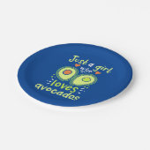 アボカドを愛する女の子にすぎない ペーパープレート (アングル)
