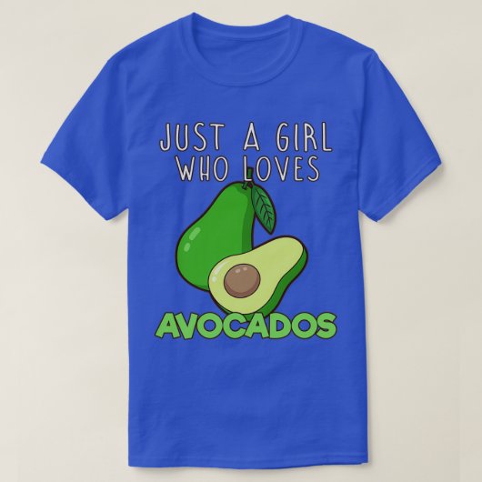 アボカドを愛する女の子2 Tシャツ (デザイン正面)