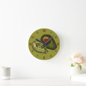 アボカドアクリルウォールクロック ラウンド壁時計 (ホーム)