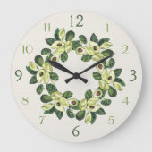 アボカドアピチュエーションリース コンテンポラリー ラージ壁時計 (正面)