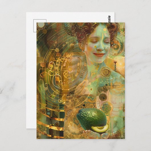 アボカドウーマンコラージュ ポストカード (正面/裏面)