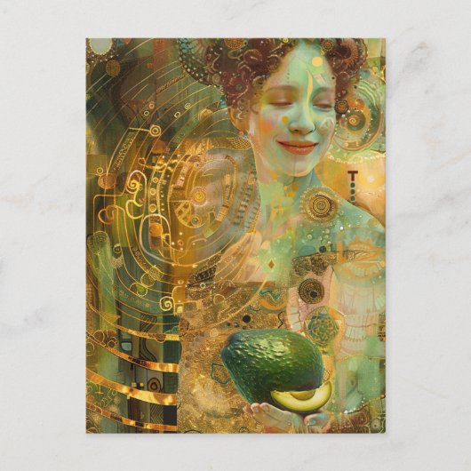 アボカドウーマンコラージュ ポストカード (正面)